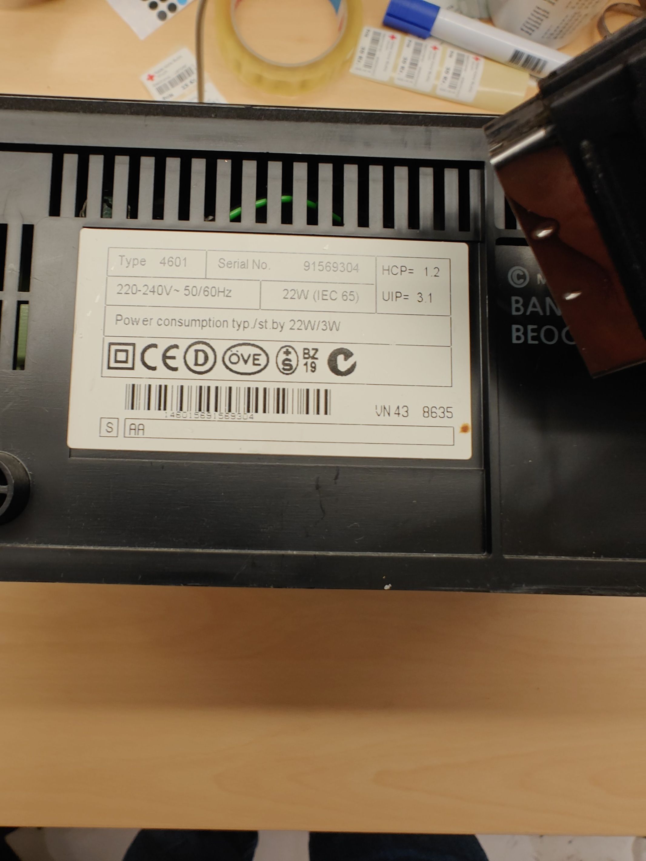 B&O vhs afspiller